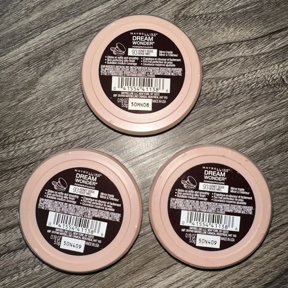 Maybelline New York Dream Wonder 93 Honey Beige x3, second skin -discontinued